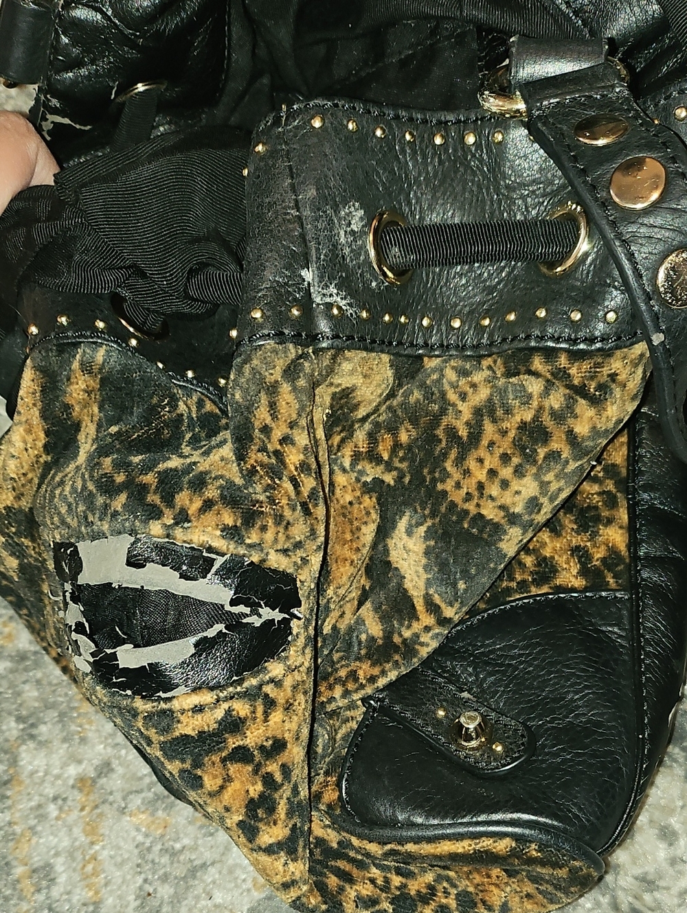 Vintage Juicy Couture Leopard-Print Tote Handbag with Tassel - Picture 13 of 13